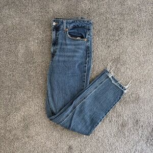 H&M Dark Blue Raw-Hem Women's Jeans